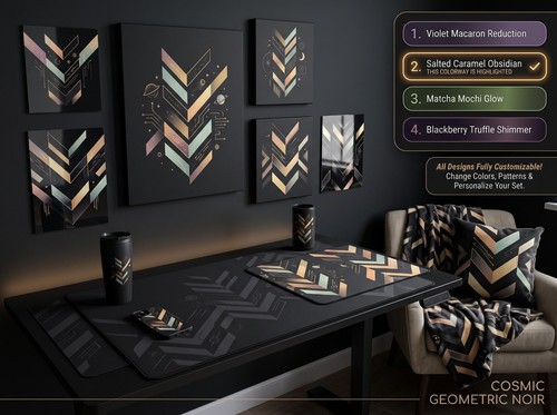 Cosmic geometric noir - noir, desk