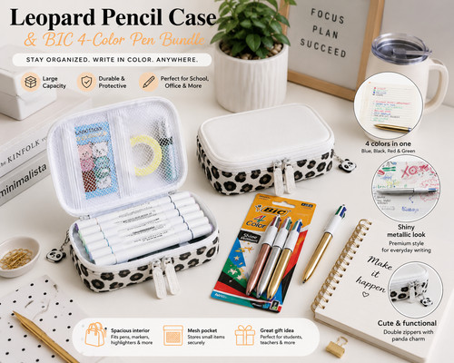 Leopard pencil case - leopard,